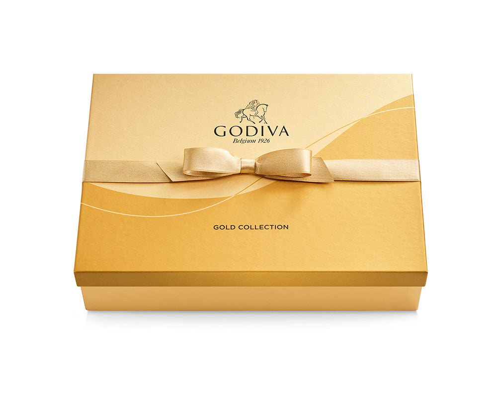 Assorted Chocolate Gold Gift Box, Gold Ribbon, 72 pc.