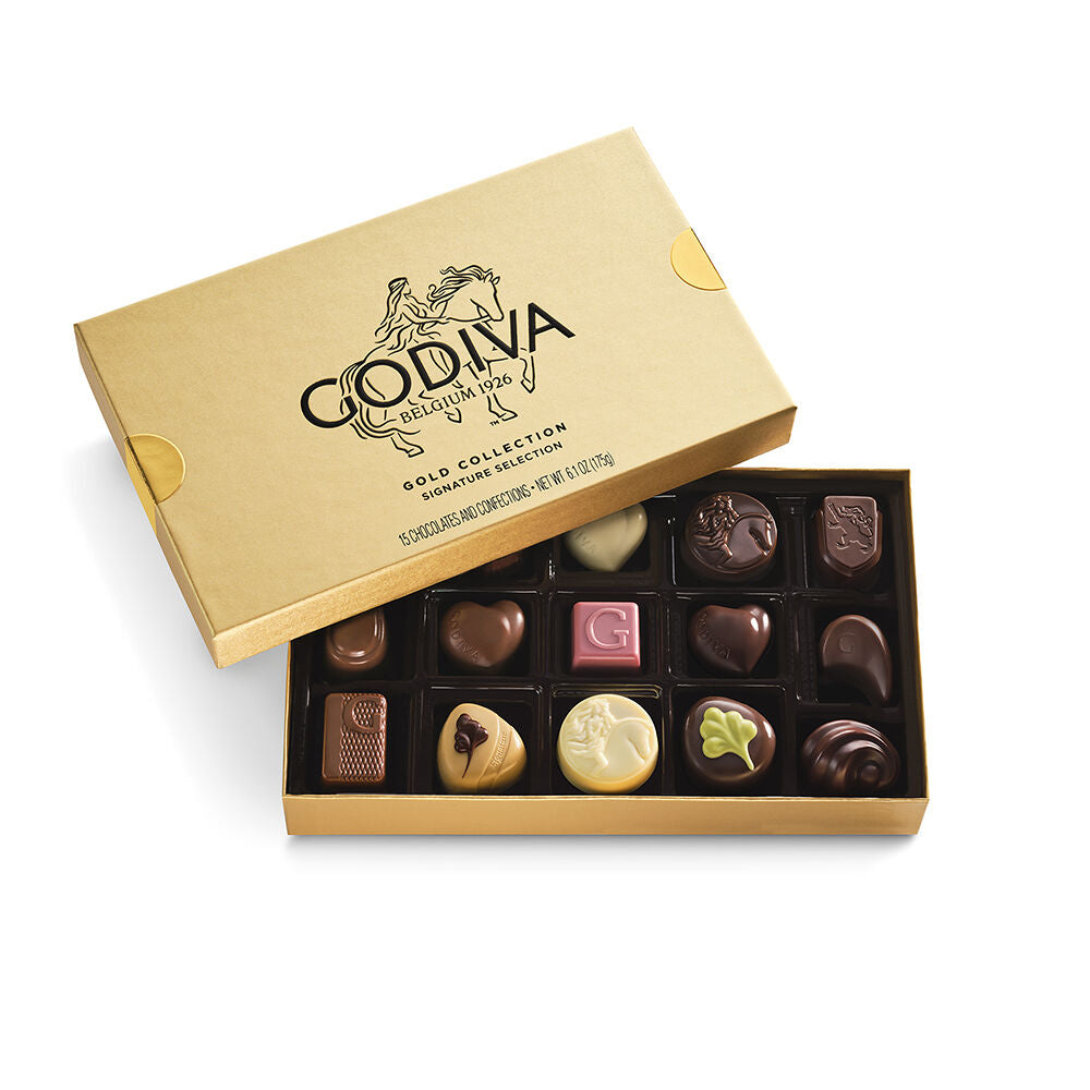 Assorted Chocolate Gold Gift Box, 15pc.