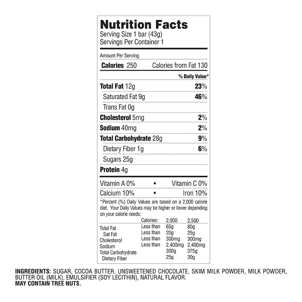 Milk Chocolate Small Bar, Pack of 24