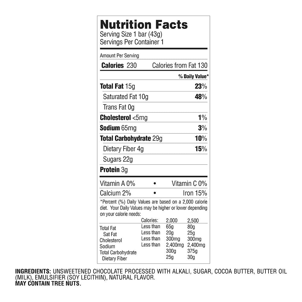 Dark Chocolate Small Bar, Pack of 24