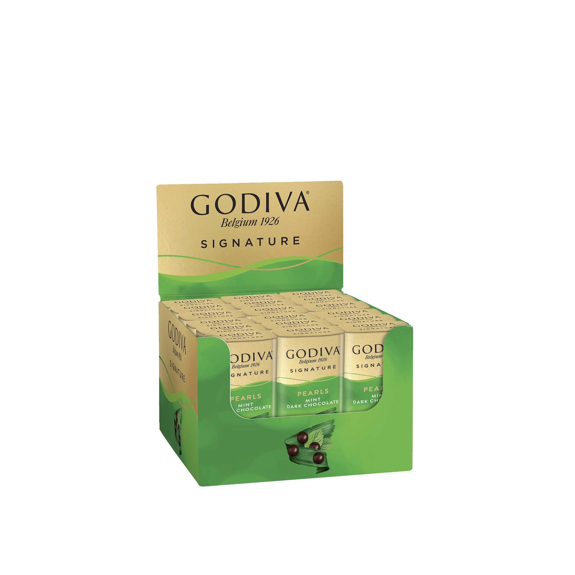 Dark Chocolate Pearls with Mint, Set of 18