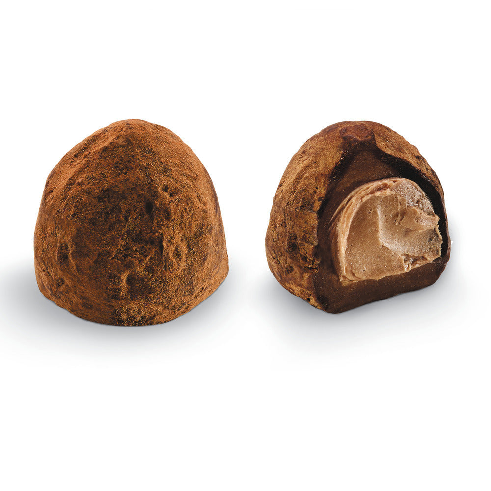 Two Godiva chocolates on a white background