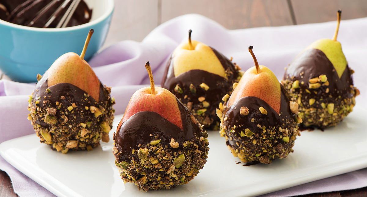 Chocolate-Dipped Holiday Pears
