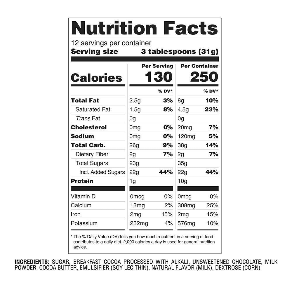 Milk Chocolate Hot Cocoa Canister, 12 Servings