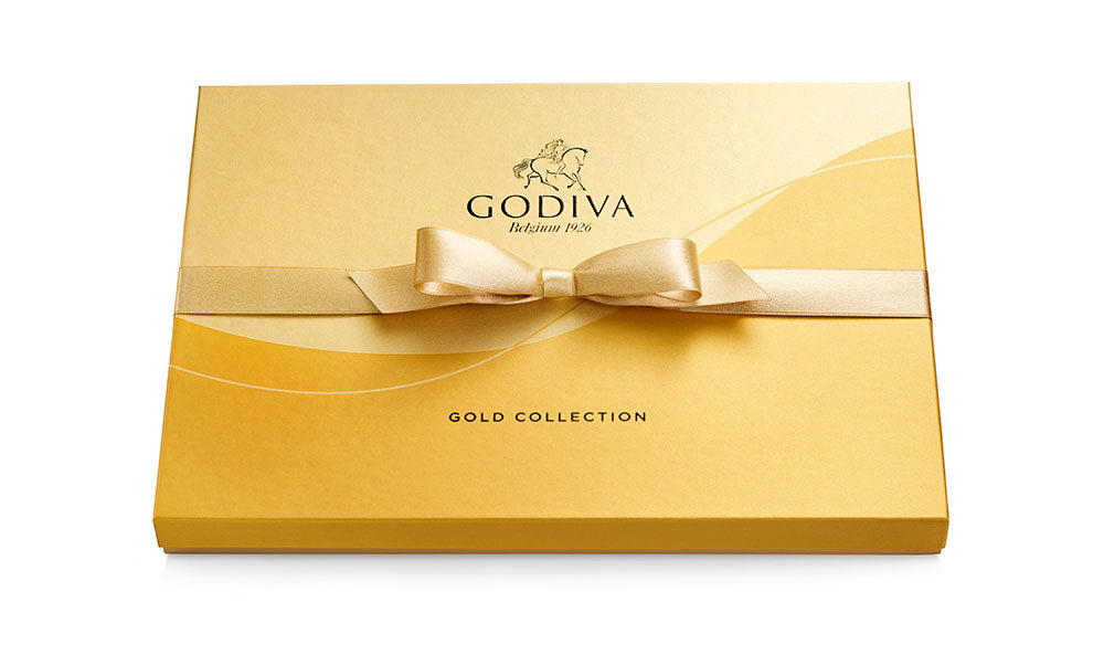 Assorted Chocolate Gold Gift Box, Gold Ribbon, 36 pc.