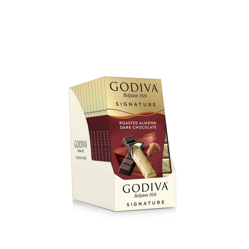 Signature Roasted Almond Dark Chocolate Mini Bars, Set of 12