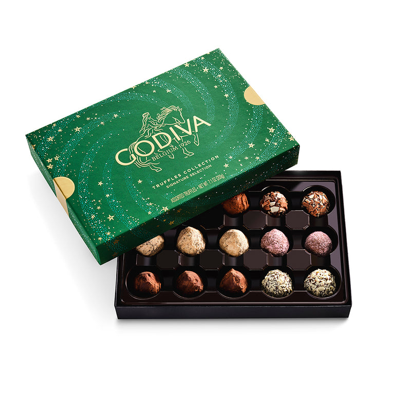 Signature Chocolate Truffles Gift Box, Holiday Edition, 15pc.