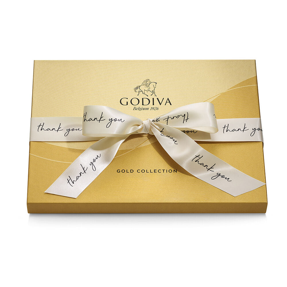 Assorted Chocolate Gold Gift Box, Thank You Ribbon, 36pc.