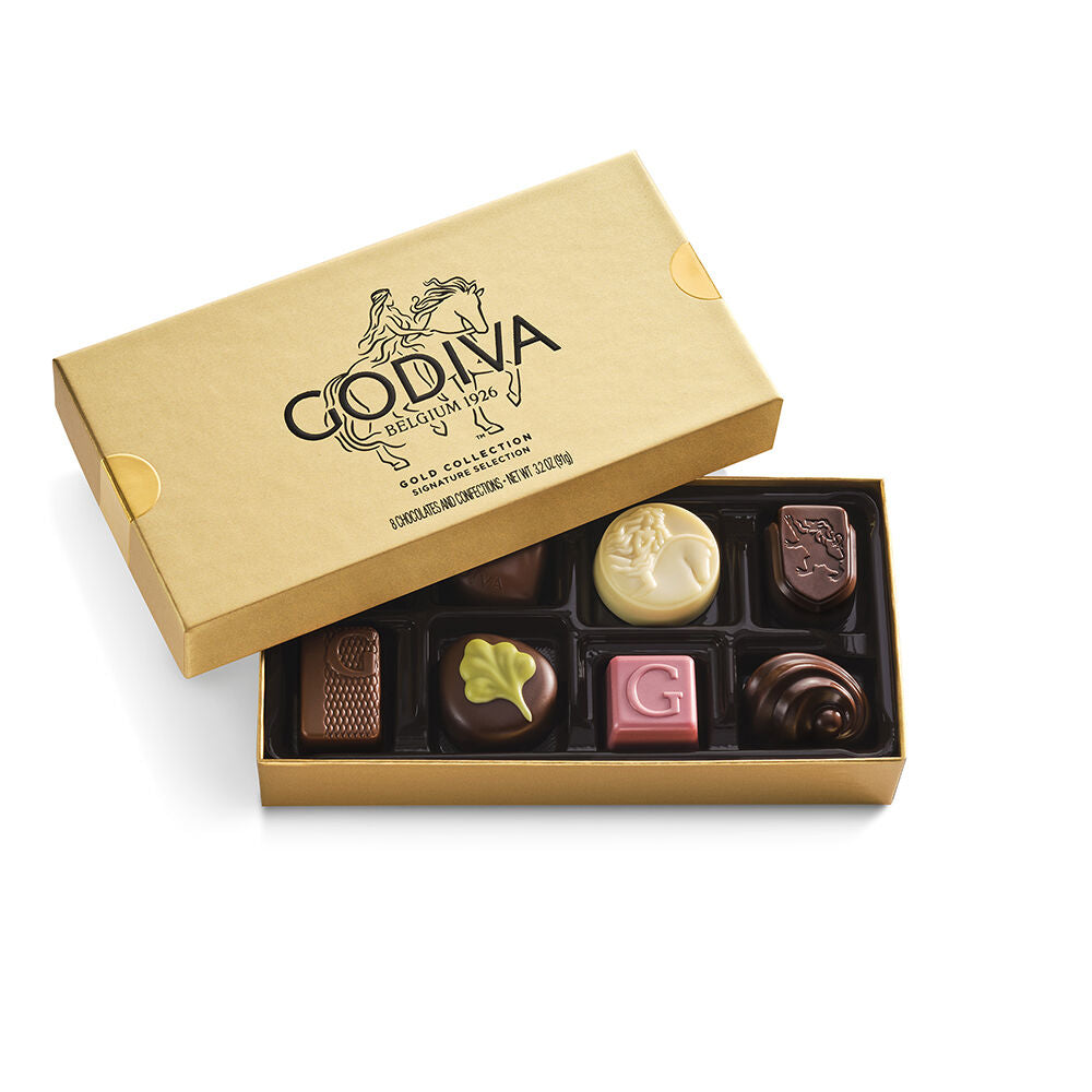 Assorted Chocolate Gold Gift Box, 8pc.