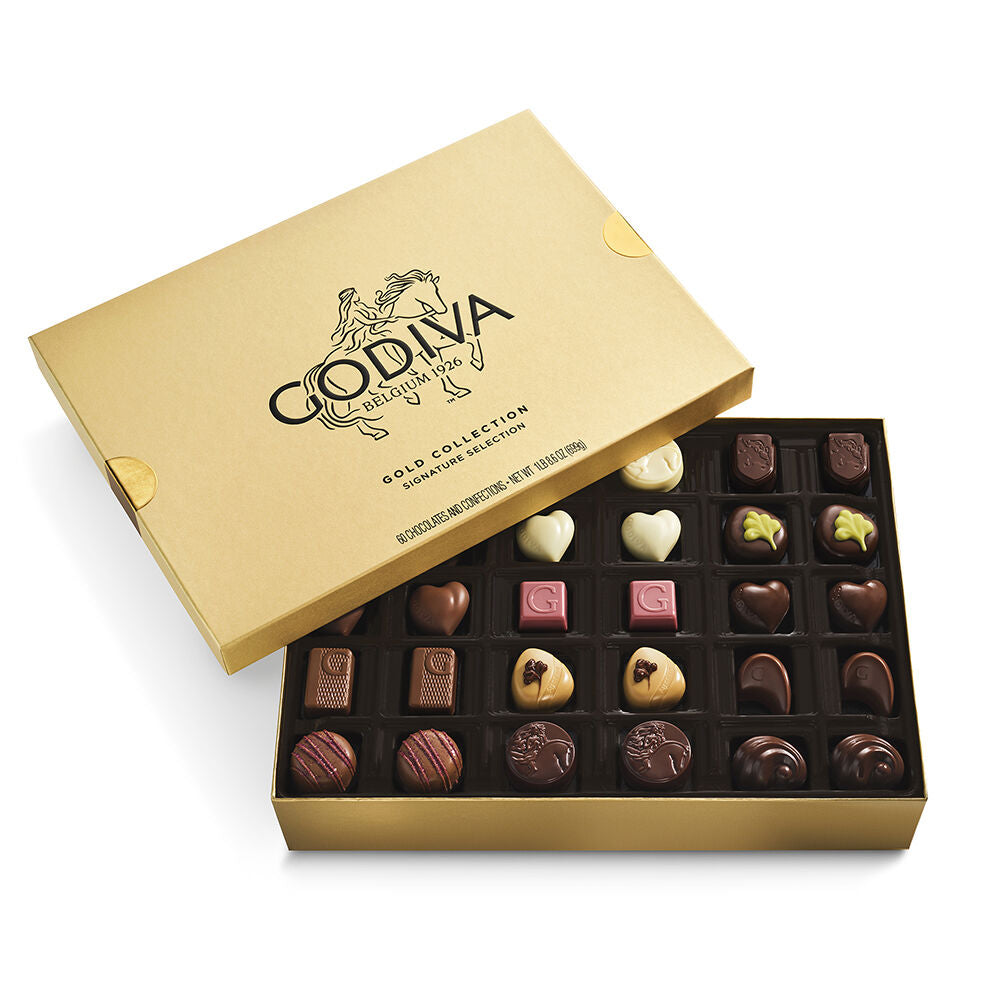 Assorted Chocolate Gold Gift Box, 60pc.