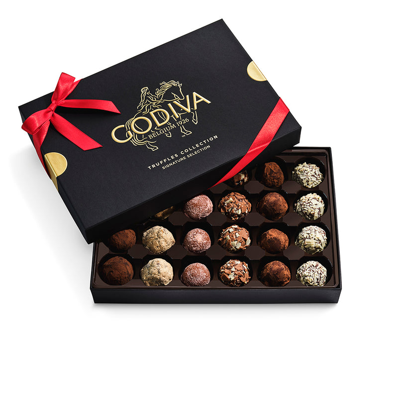 Signature Truffles Gift Box, Red Ribbon 24pc.