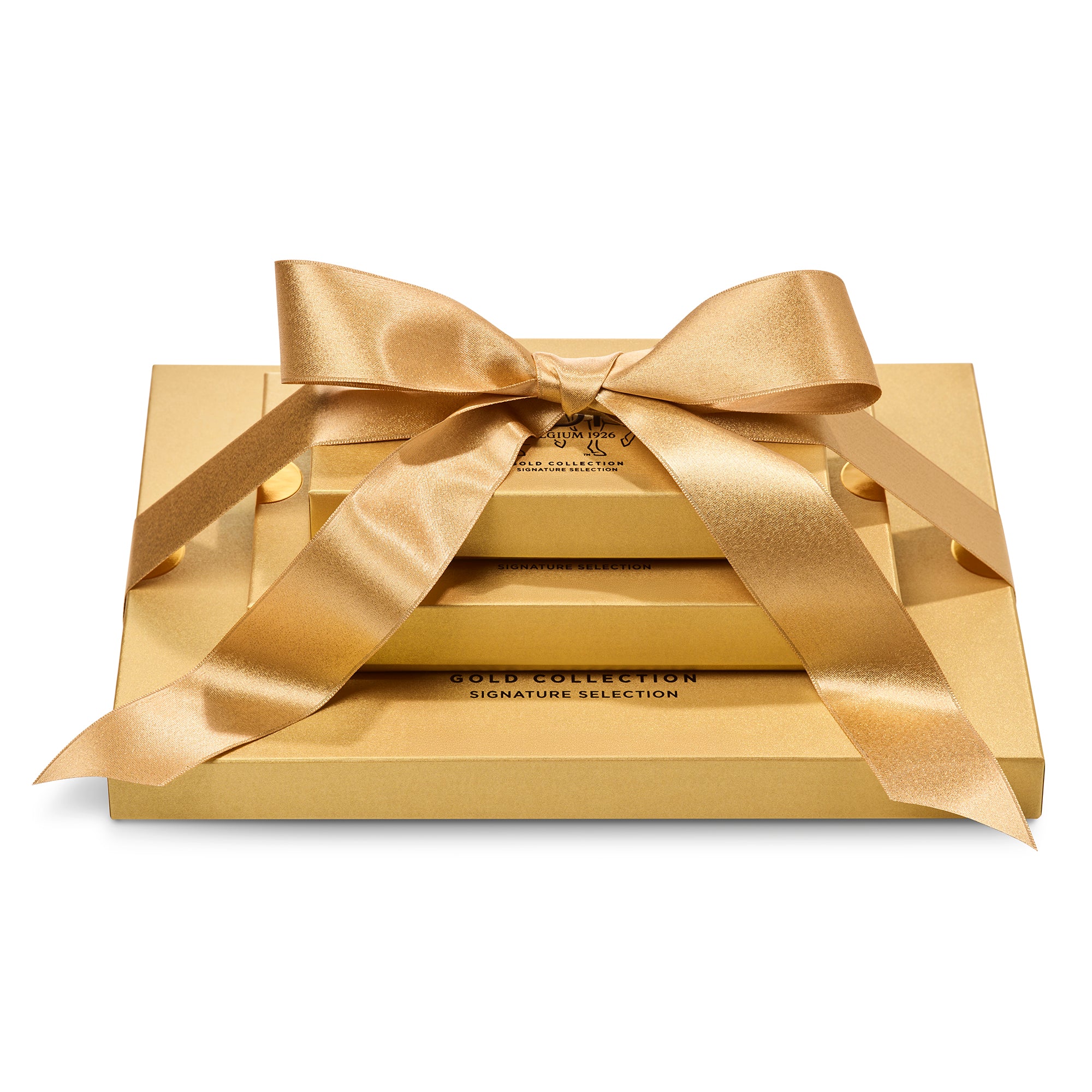 Gold Collection Gift Tower with Gold Ribbon